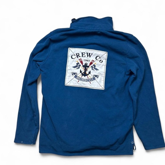 Crew Clothing Co. Blue Quarter Zip Polo – Classic Fit, Casual Preppy Style - Picture 2 of 6